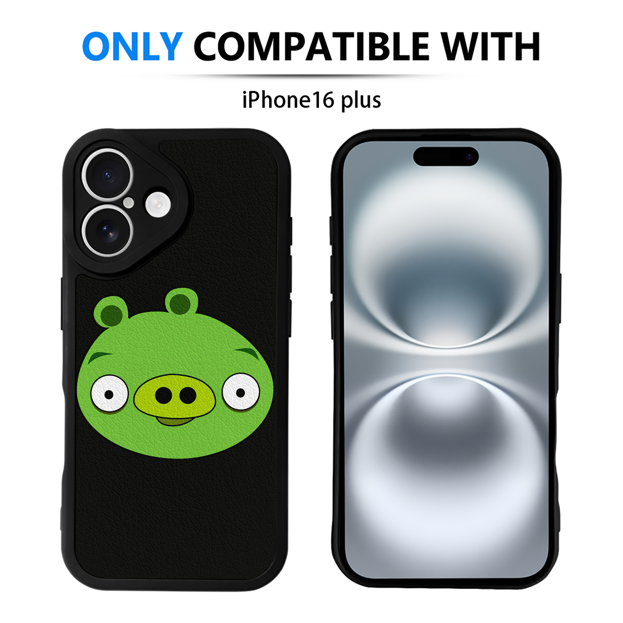（画像用） Angry Birds アングリーバード 【iPhone 16シリーズ対応】シリコンスマホケース（レザー調） 材質：シリコン